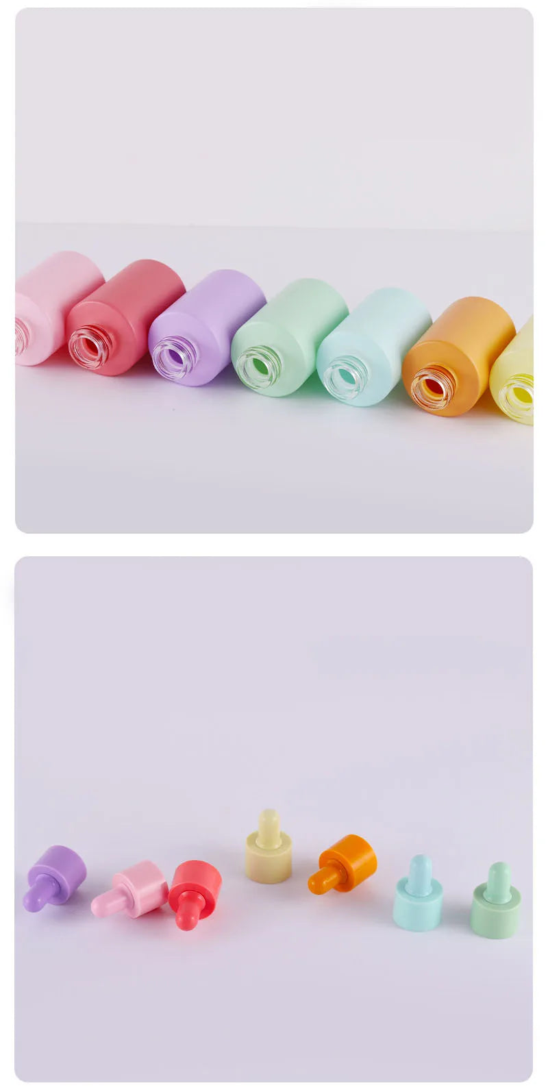 10/20/30/50pcs Glass Dropper Bottle Candy Color 30ml Essential