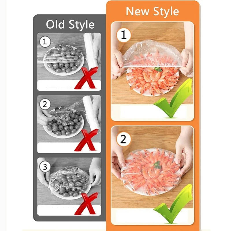 Disposable Food Cover Plastic Wrap Fruit Food Bowl