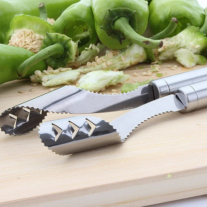 1pcs Vegetable Fruit Coring Pepper Tomato Slicer Edge