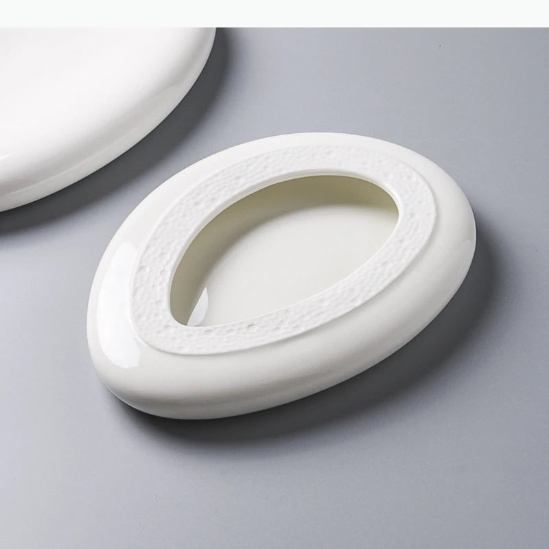 Pebble Shaped Ceramic Dining Plate Serving Plate Dessert