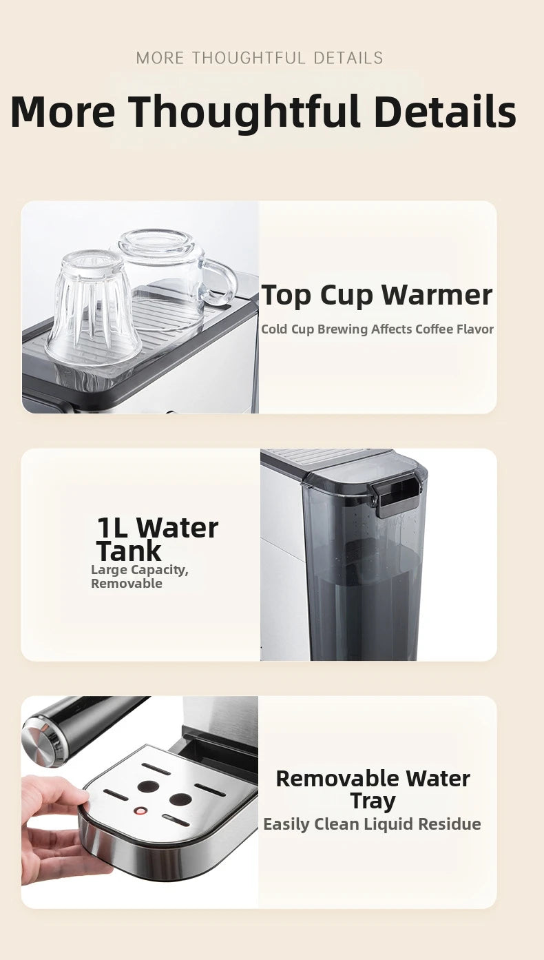 20bar Touch Screen Espresso Machine Stainless Steel Coffee