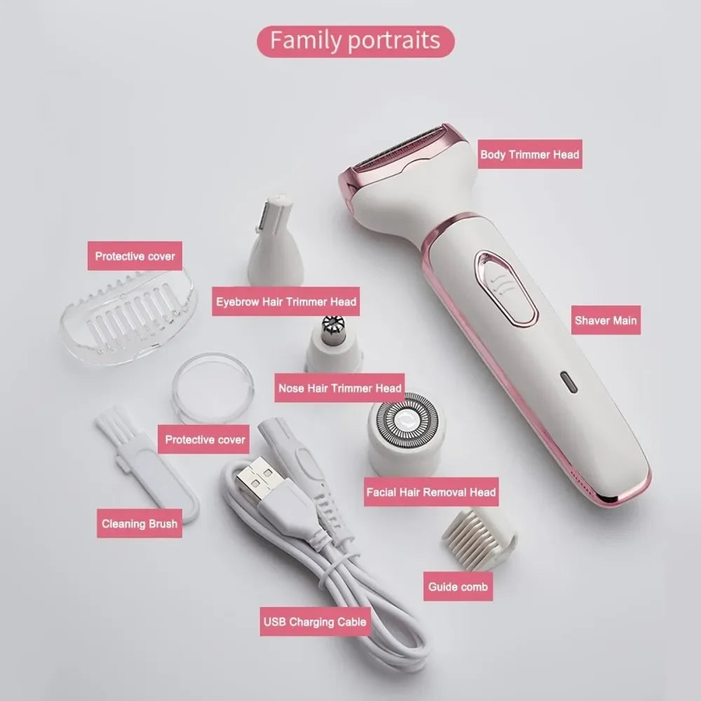 Women Electric Hair Removal Device Electric Epilator Wet