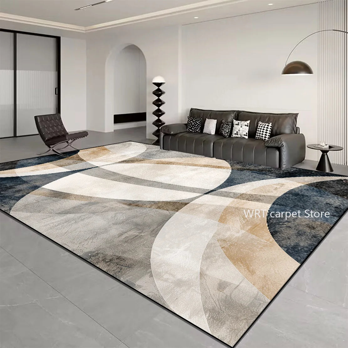 Nordic Light Luxury Stripes Carpet Living Room Decor