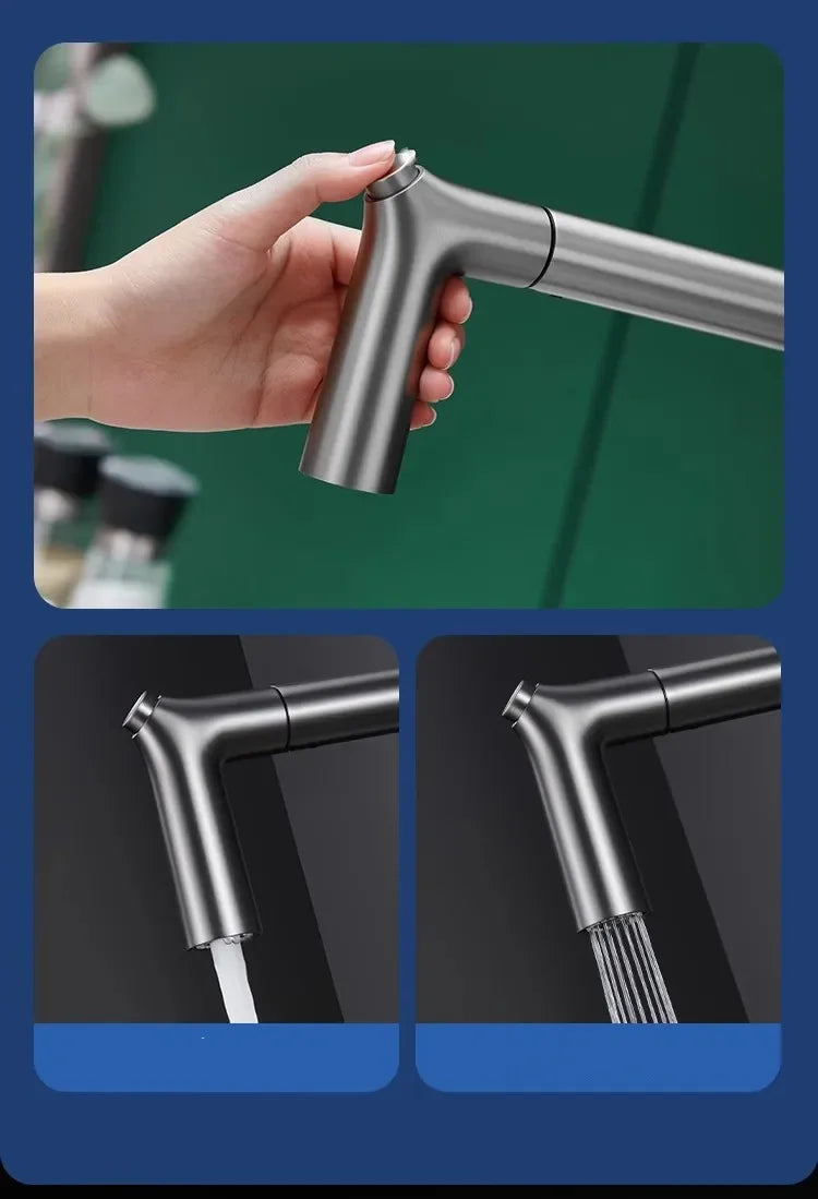 Pull Out Water Filter Tap Brass Crane Deck