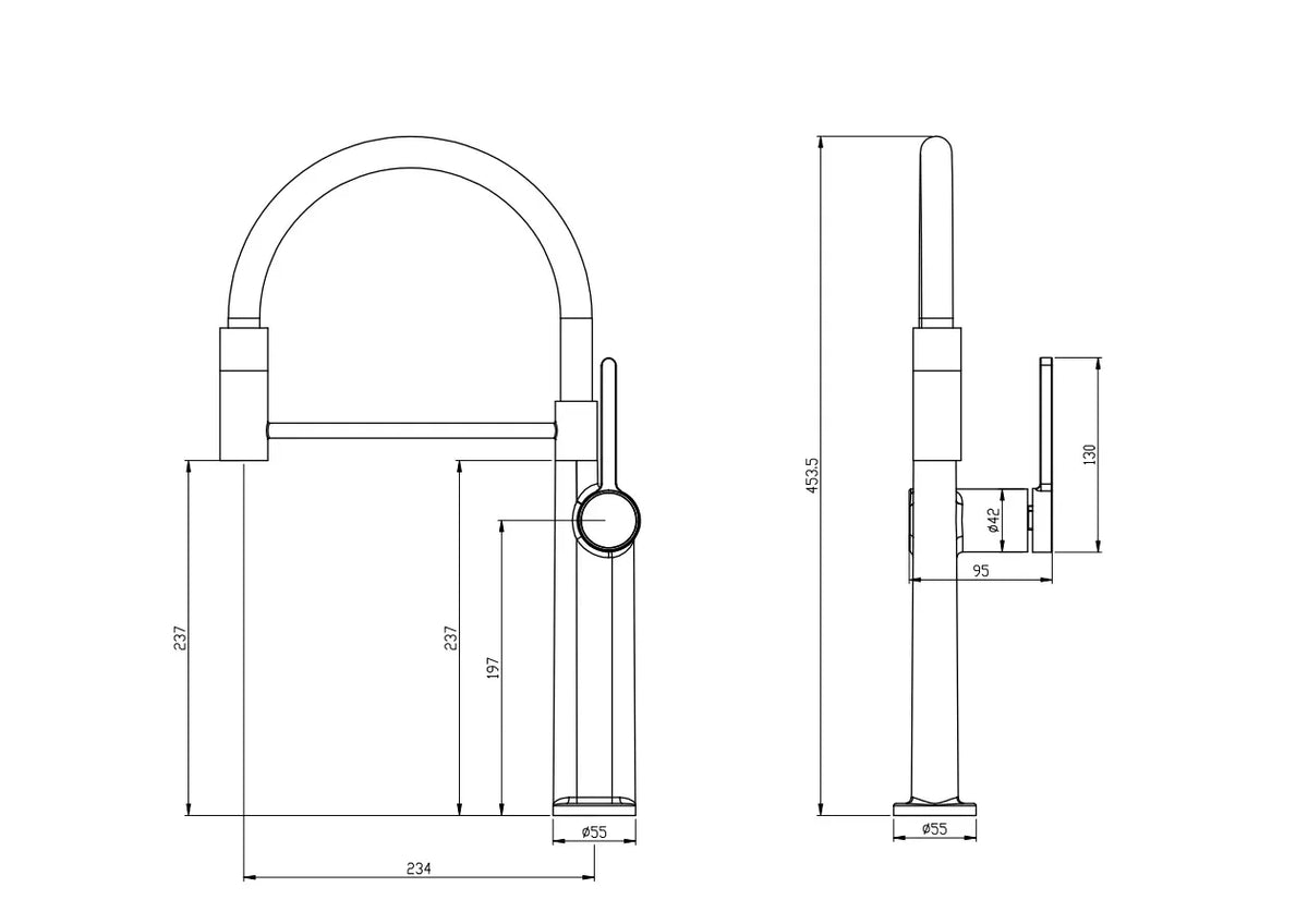 Brushed Gold Pull Down Faucet Magnetic Docking 360