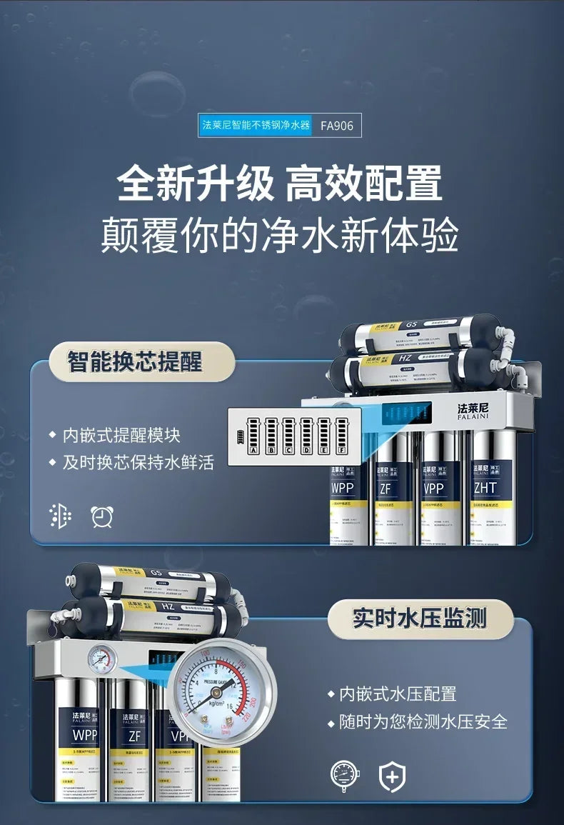 7-Stage Ultra Filtration Water Purifier Stainless Steel Housing