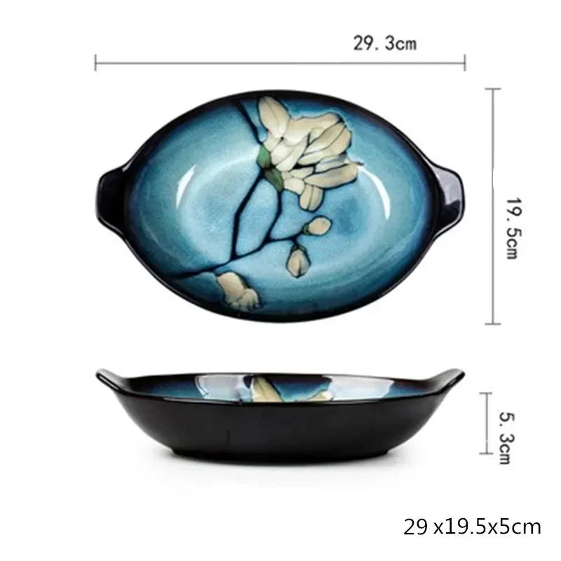 Ceramic Dinner Plate Service Dish Cake Dish Western