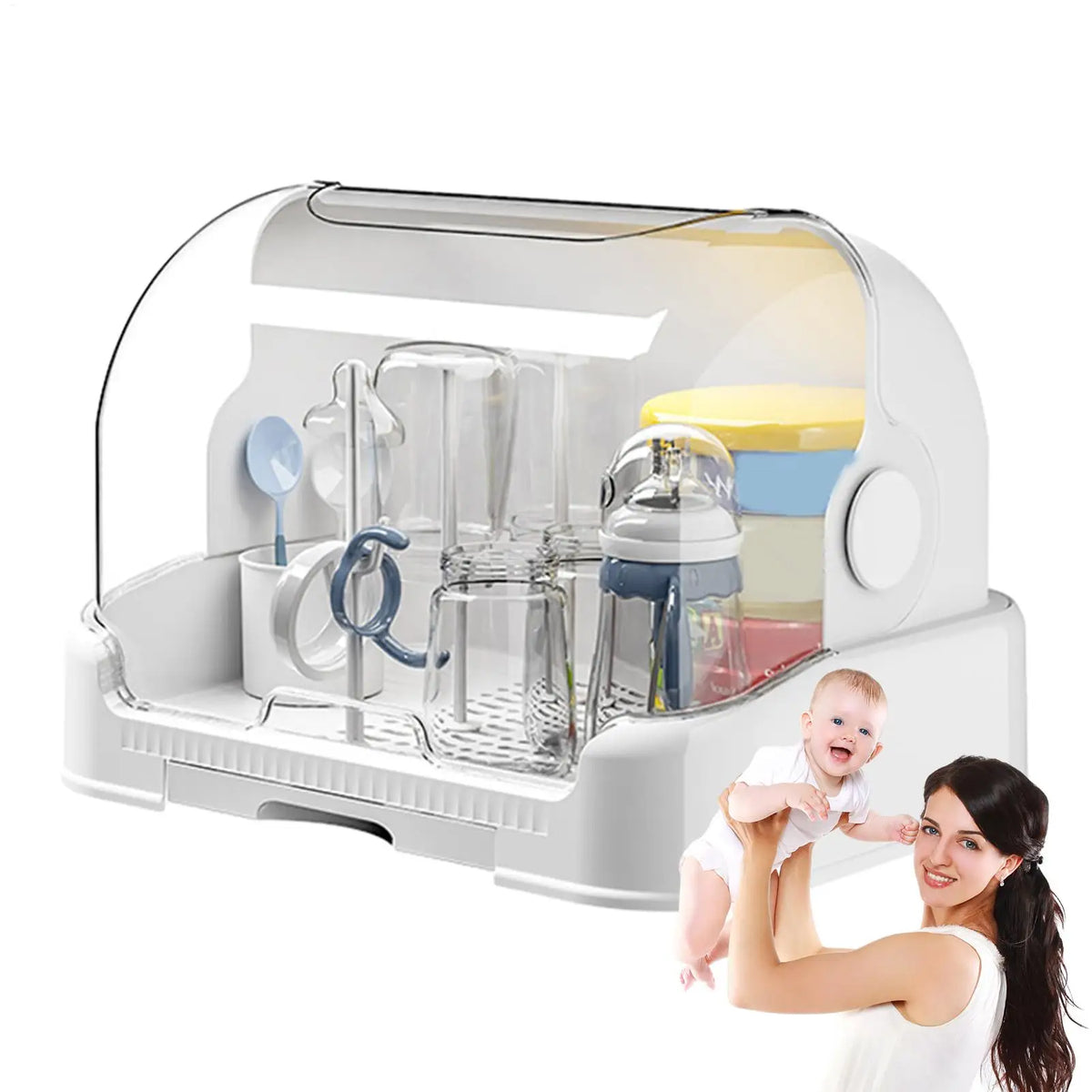 Baby Bottle Drying Rack Toddler Bottles Storage Box