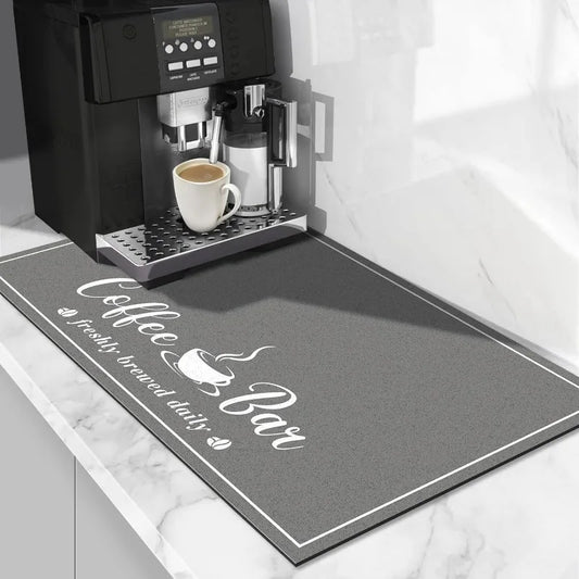 Coffee Bar Drying Mat Fashion Decor Non-Slip Heat