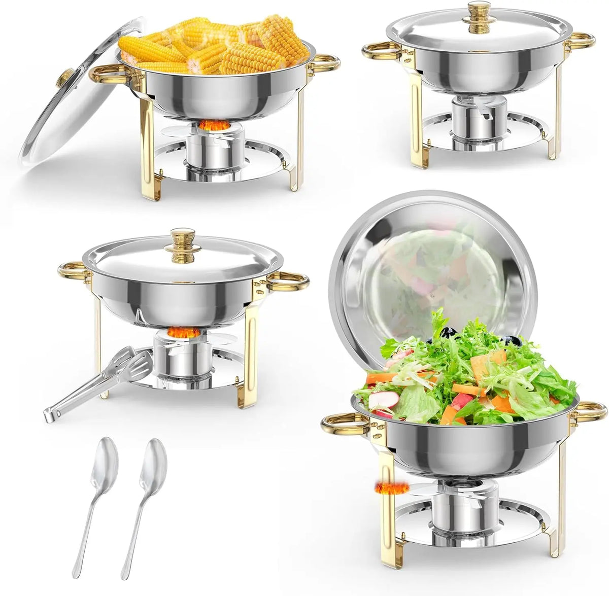 Chafing Dish Buffet Round Stainless Steel Chafer Food