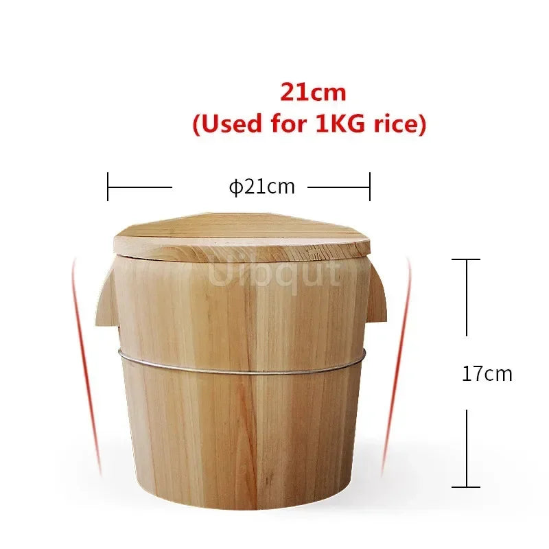 Bamboo Steamer Steamed Rice Wooden Barrel Rice Steamer