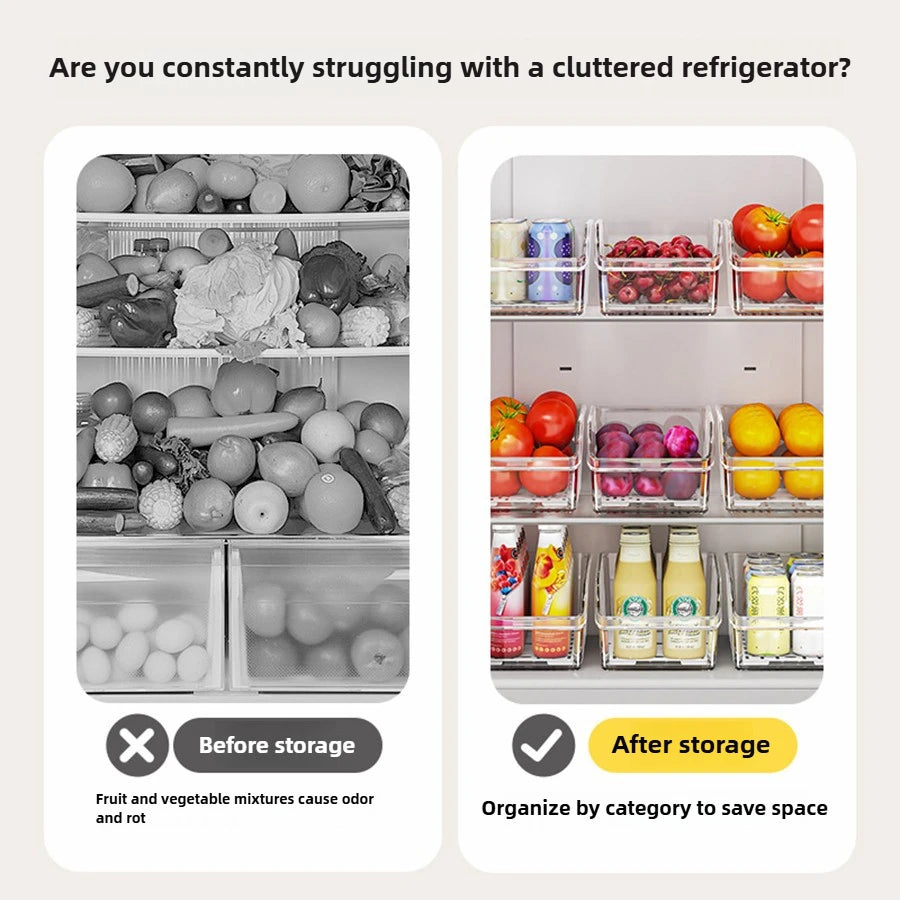 Clear Fridge Organizer Refrigerator Organizer Bins Fridge