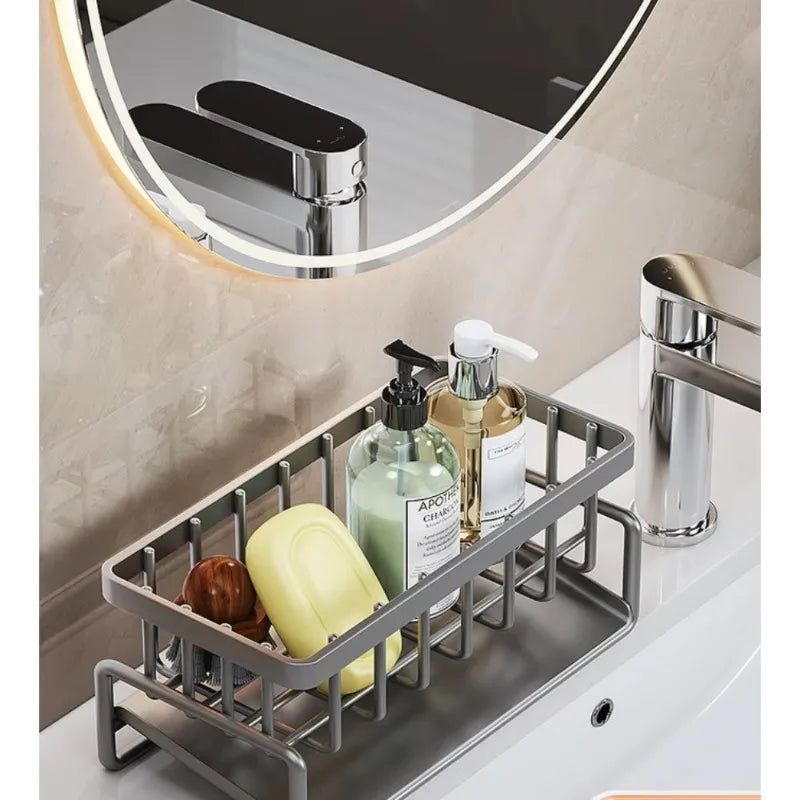 Stainless Steel Sink Organizer Drain Rack Soap Sponge