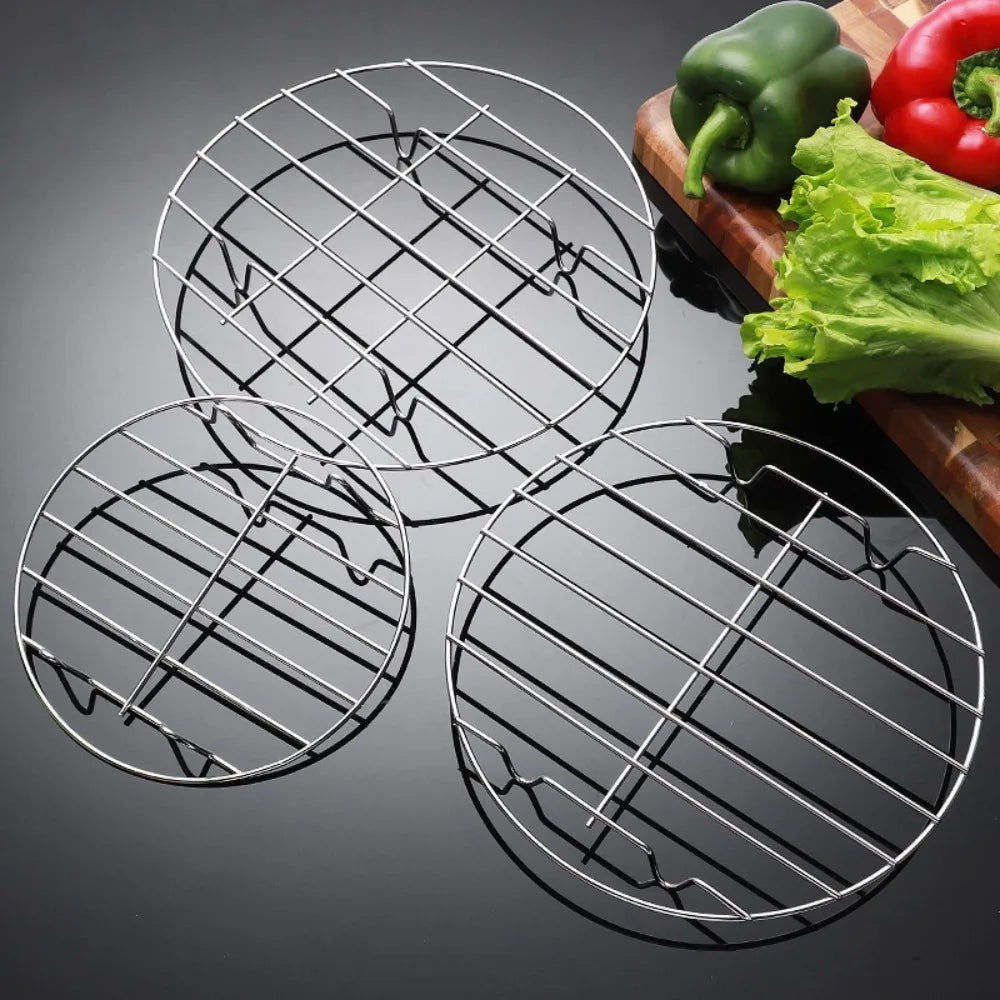 Durable 19cm Air Fryer Baking Rack Stainless Steel