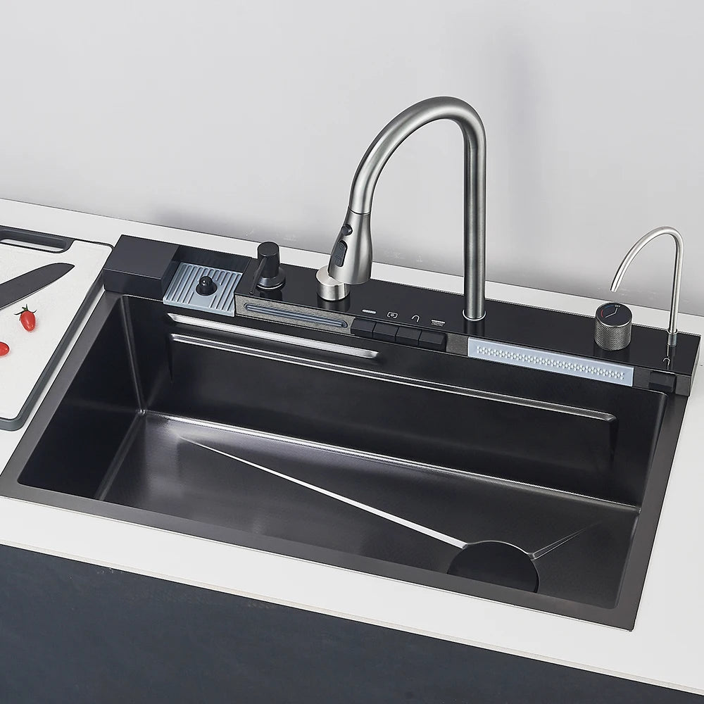 80x46cm Smart Digital Display Integrated Sink Temperature Control