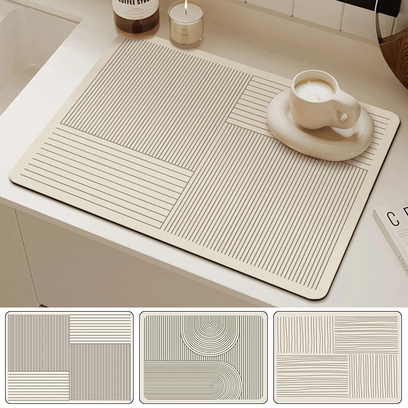 Dish Drying Mat Sink Splash Guard Super Absorbent
