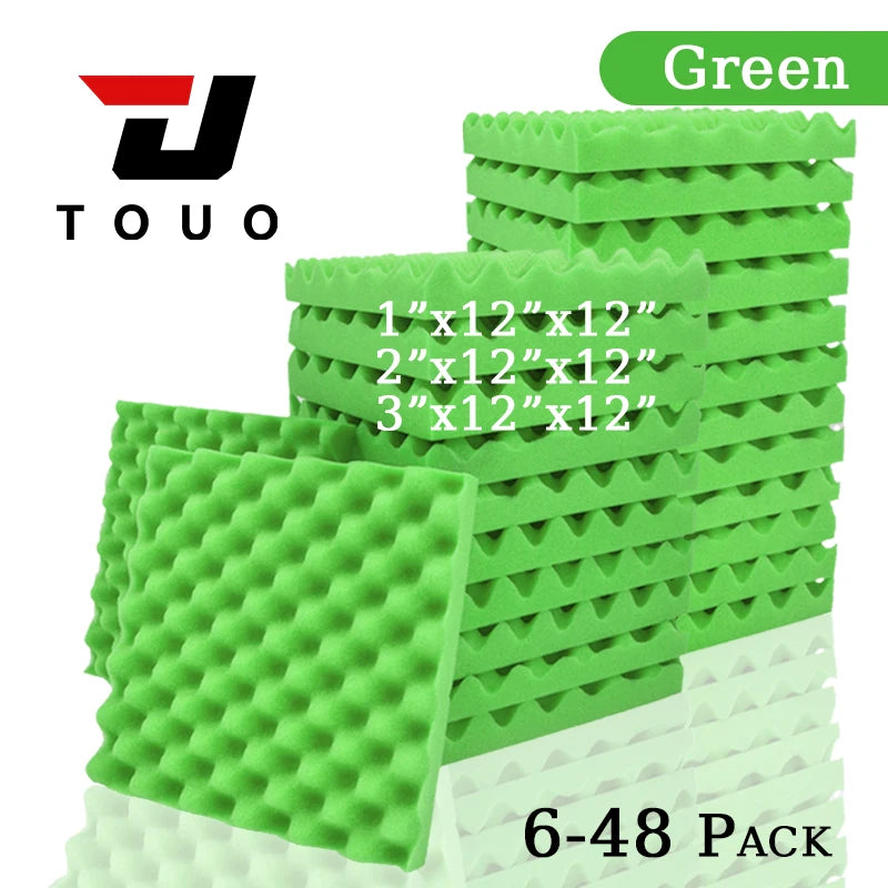 Touo Acoustic Foam 6/12/24/48pc Acoustic Sponge Sound Insulation