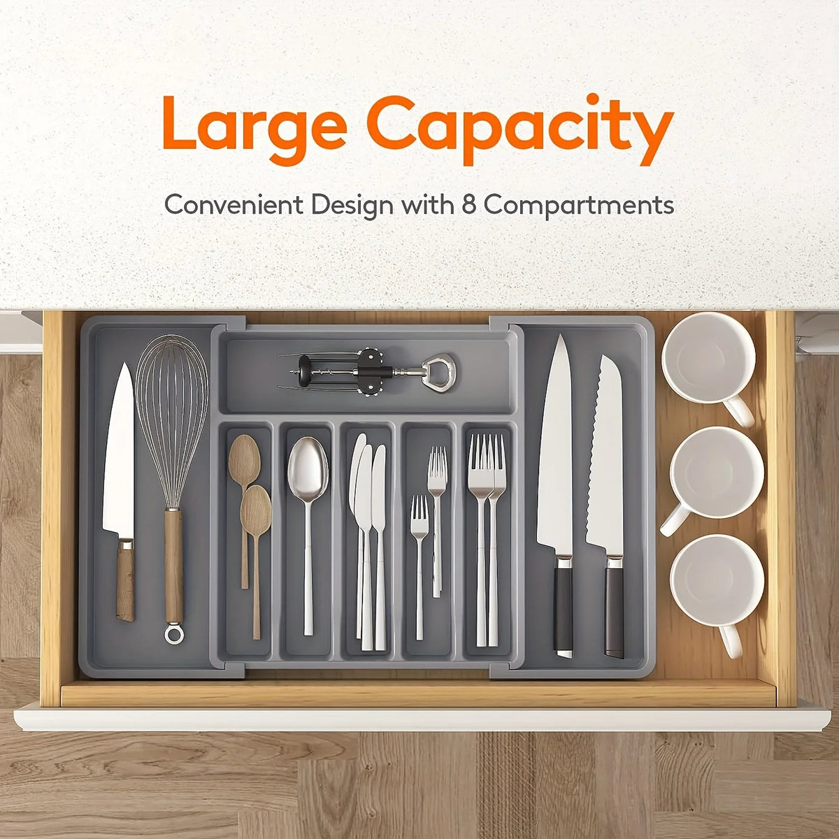 Ideal Organizing Spoon Cutlery Drawers Adjustable Utensil