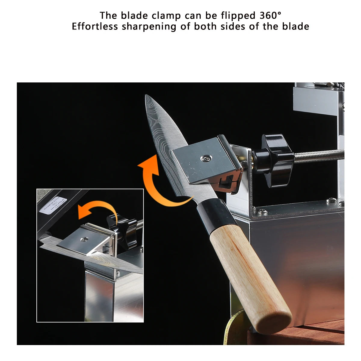 1pc Knife Sharpeners Metal 360 Degree Flip Clip