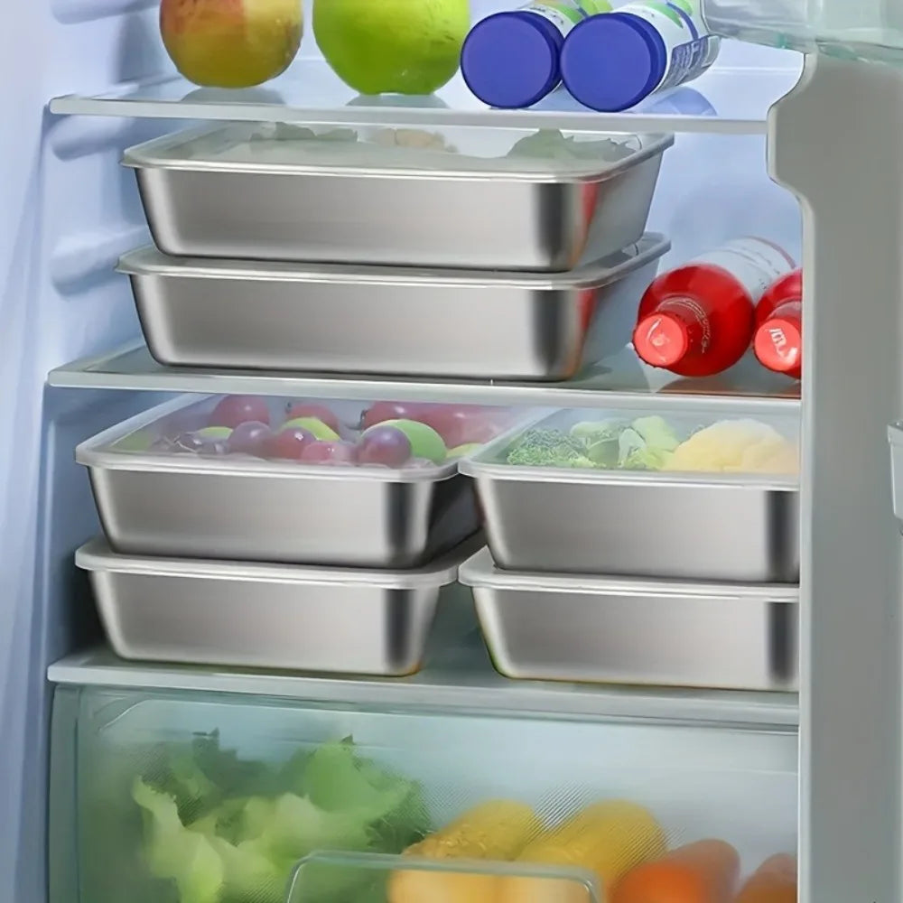 10pcs Stainless Steel Food Storage Container Meal Prep