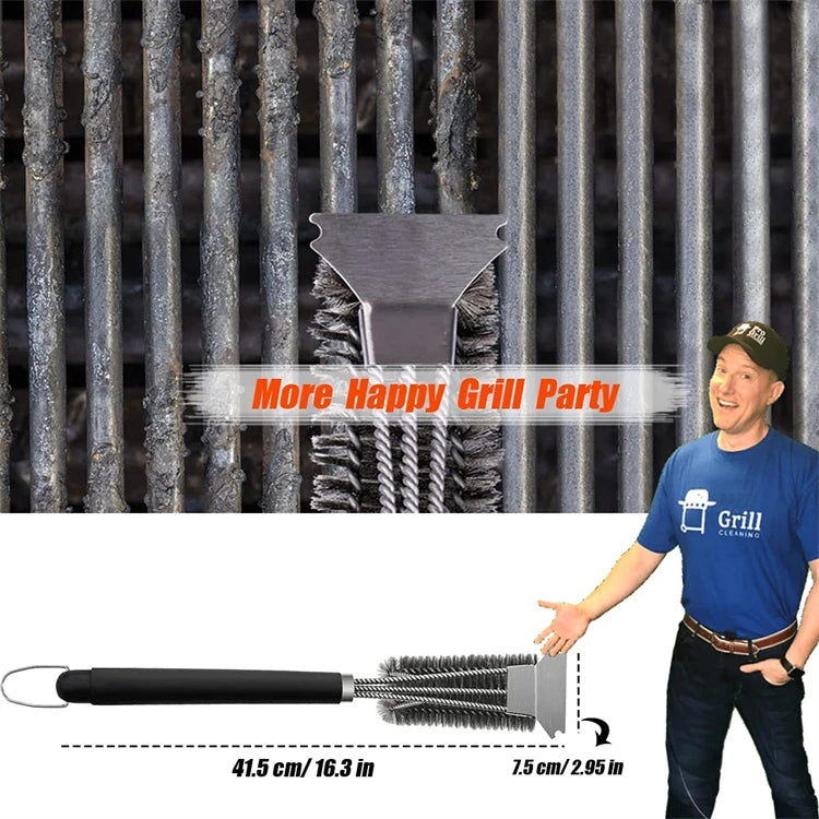 Lmetjma Safe Grill Brush Scraper Deluxe Handle 18