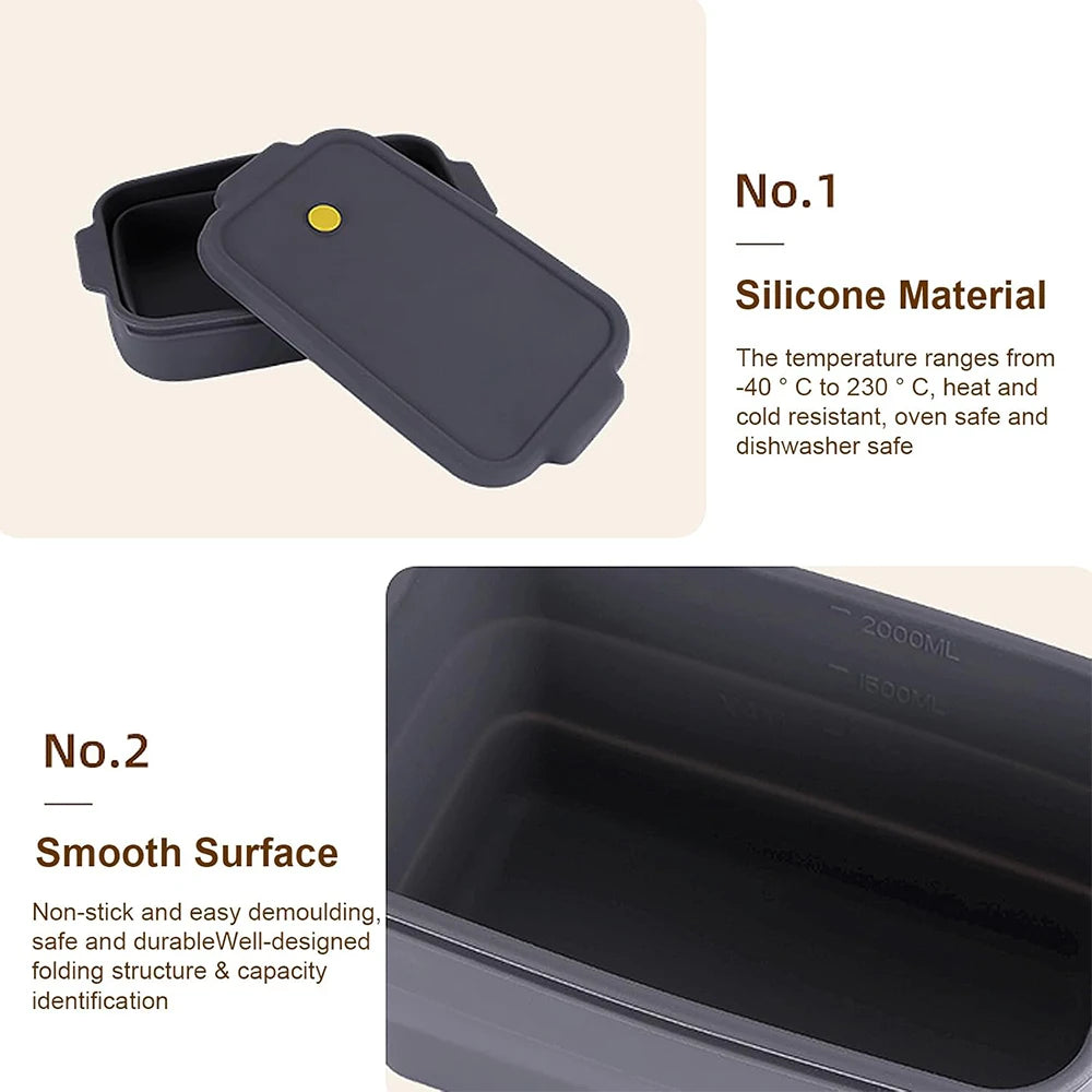 Lmetjma Silicone Bread Loaf Pan Collapsible Bread Toast