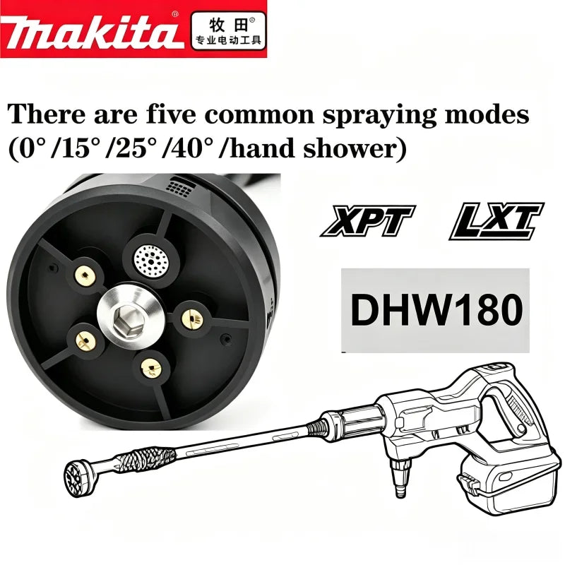 Makita 18v Dhw180 Cordless High Pressure Washing Gun