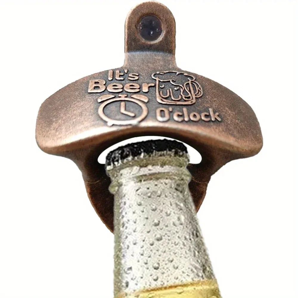 1pc It Beer Clock Bottle Opener Wall Mounted