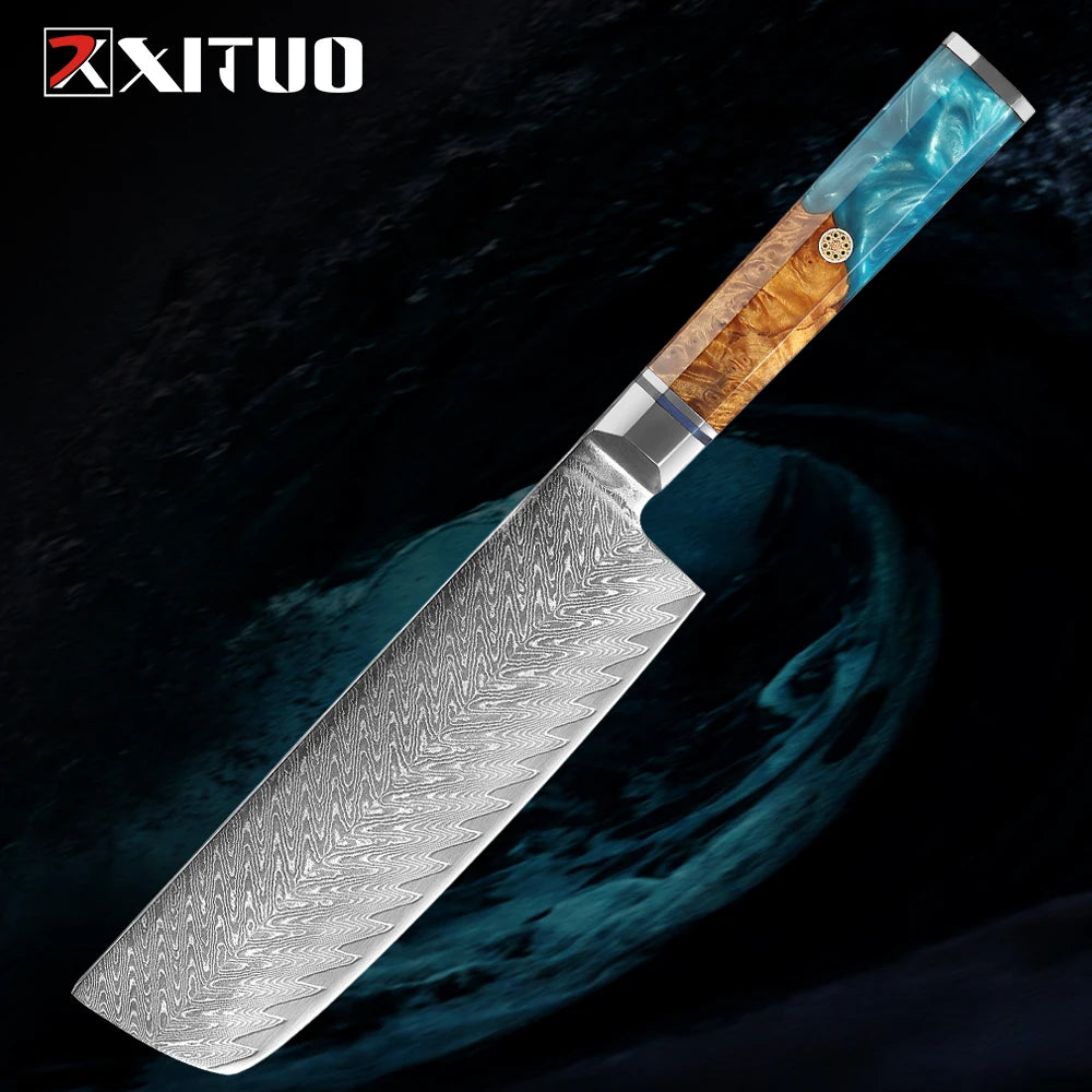 Japanese 67-Layer Damascus Steel Knife Utility Knife Meat