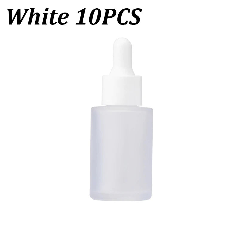 10pcs 30ml Dropper Bottles Macaron Colored Glass Container