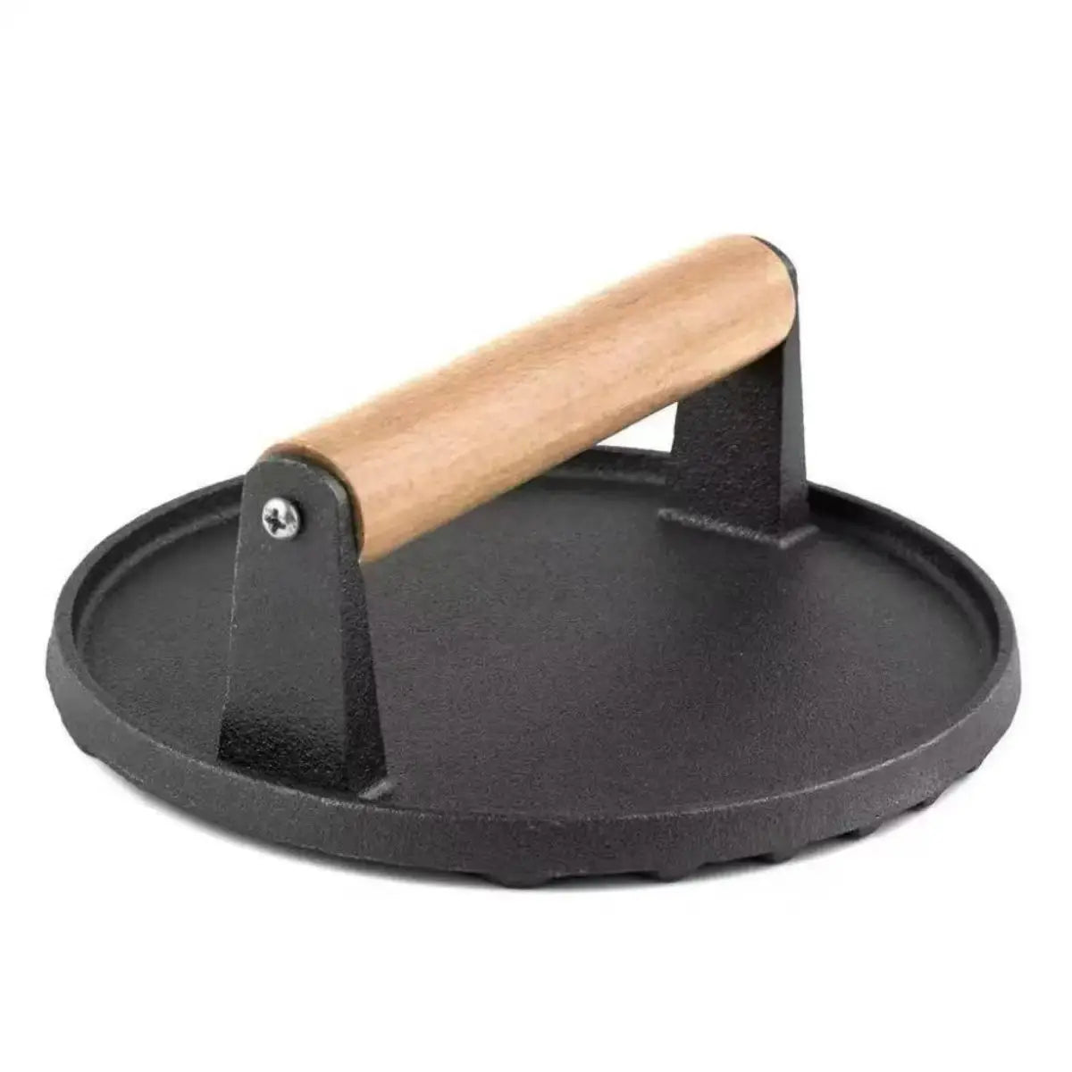 Cast Iron Steak Burger Press Round Rectangular Uncoated