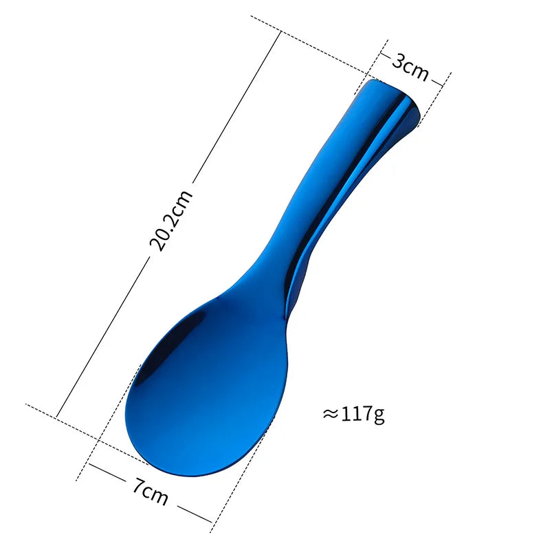 Stainless Steel Rice Spoon Golden Serving Spoons High