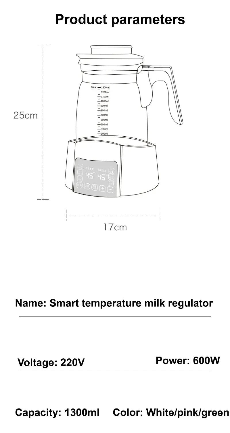 3l Electric Kettle Baby Thermostat Milk Warmer 24h
