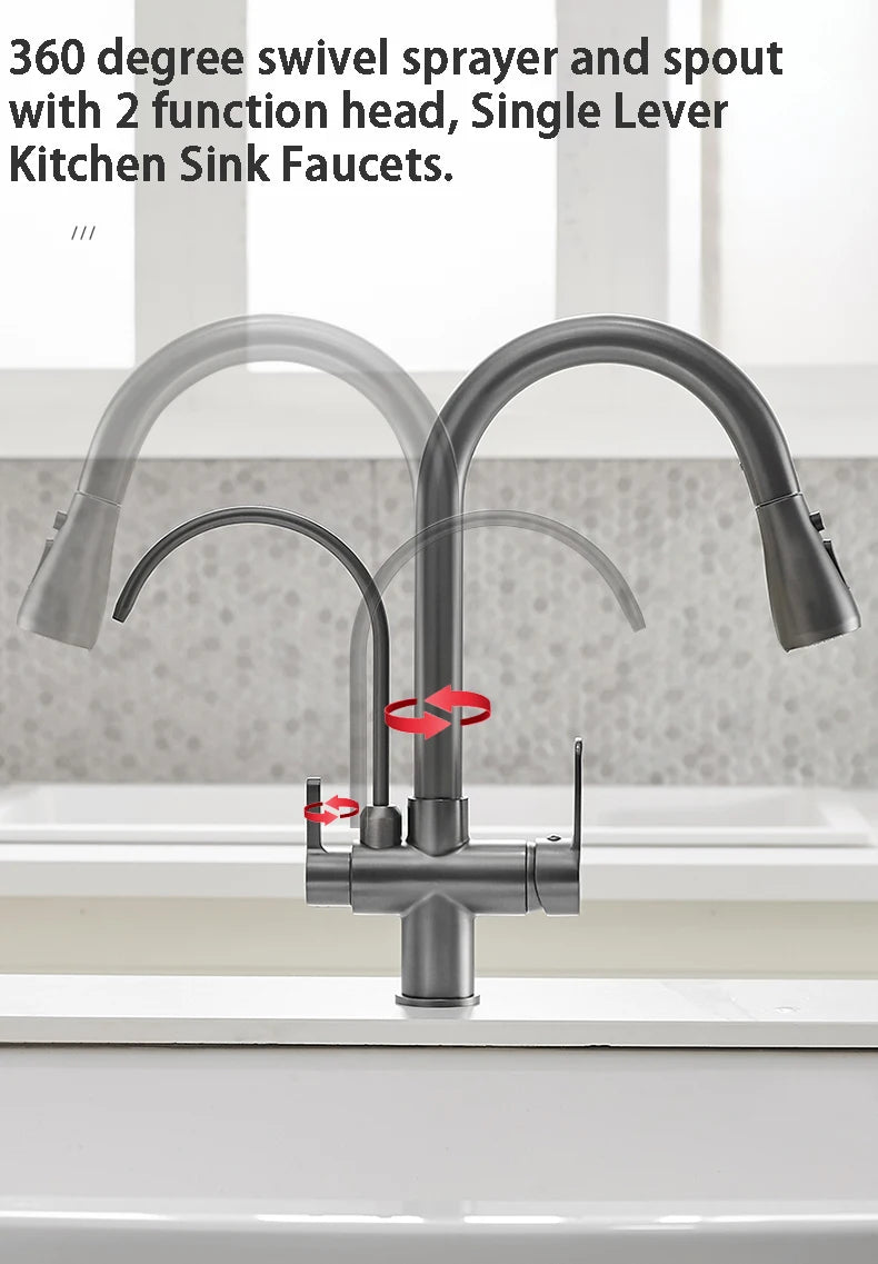 Touch On Filtered Faucet Three Ways Cold Drinking