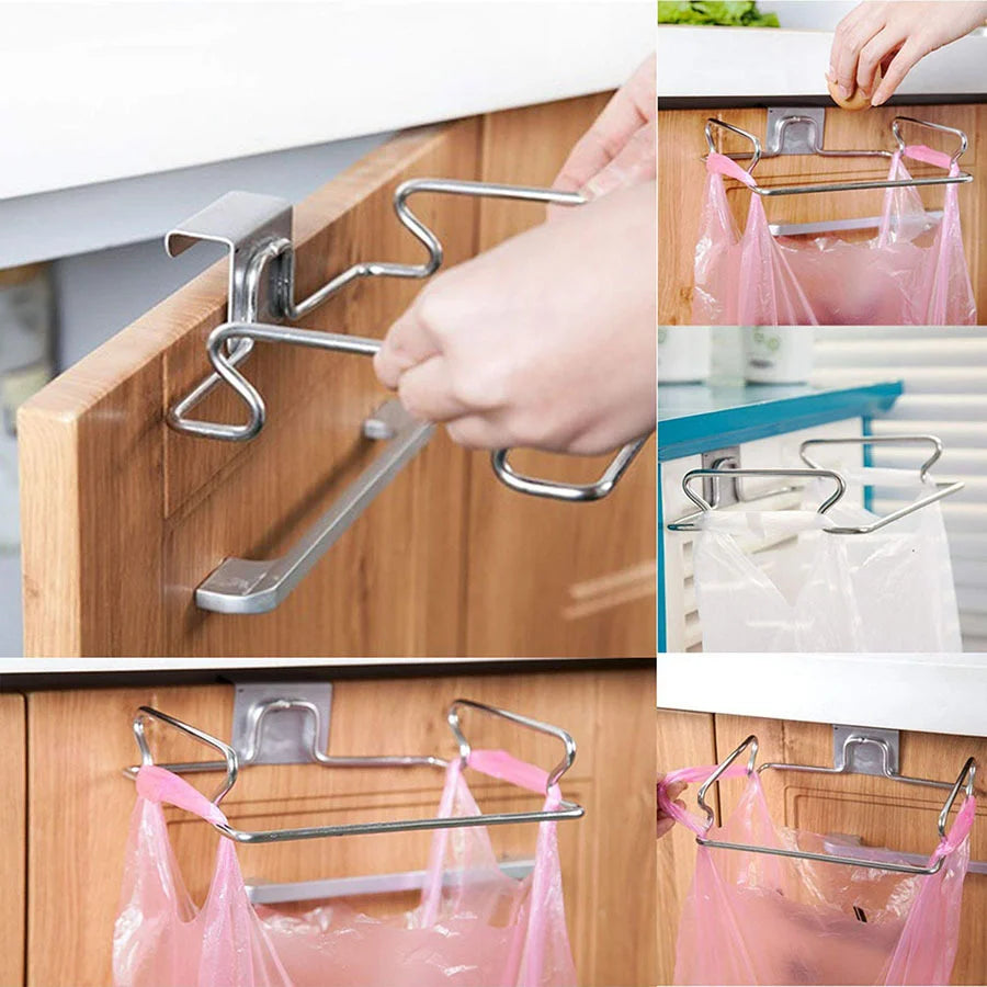 Trash Bag Rack Cabinet Door Garbage Bags Holder