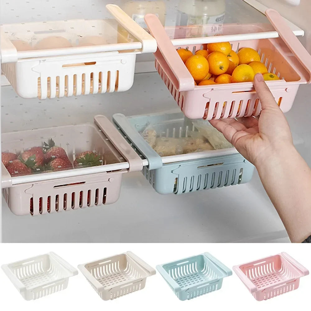 Fridge Organizer Storage Drawer Plastic Storage Box Container