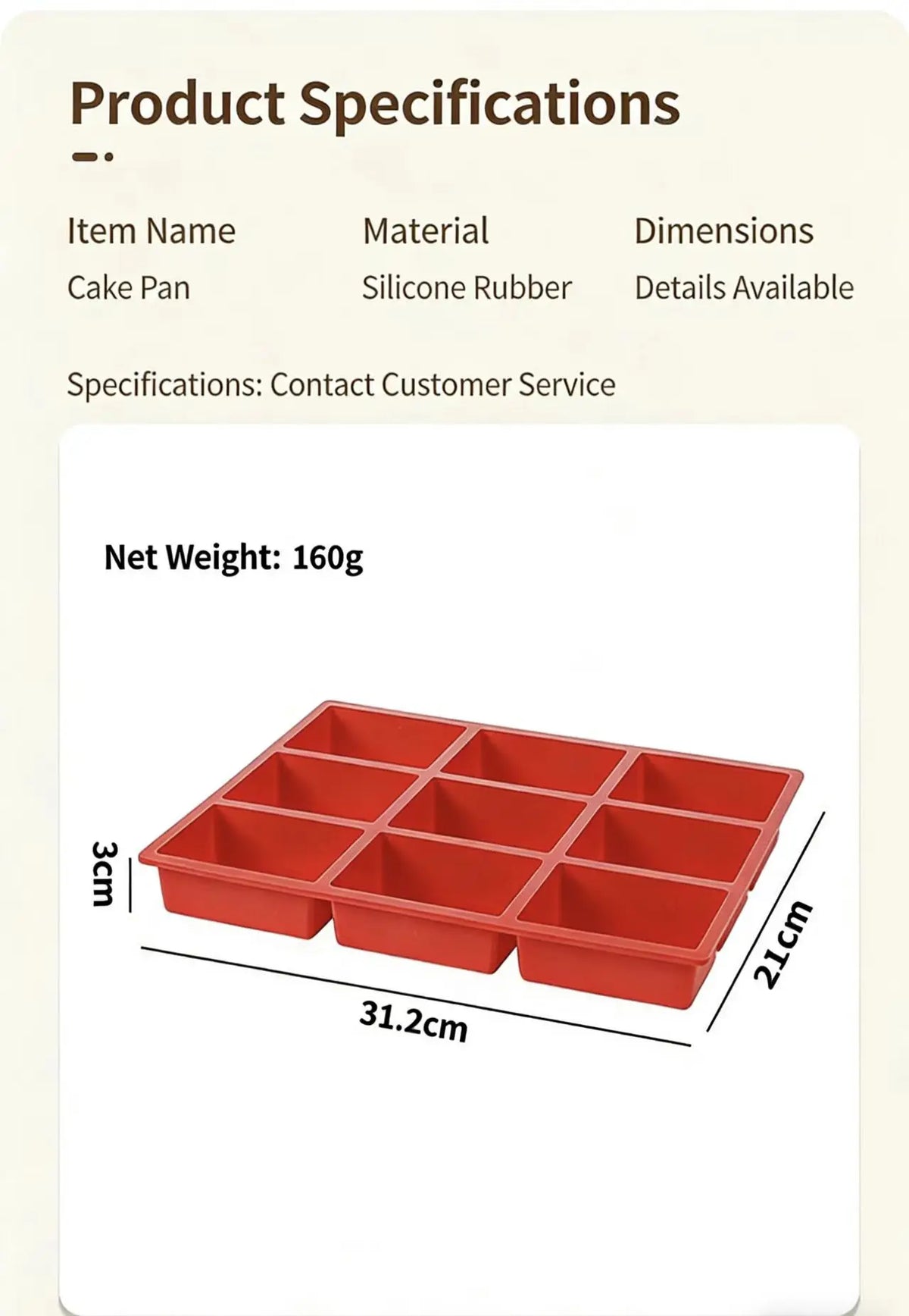 Big 9-Cavity Silicone Mini Loaf Pan -Nonstick Easy