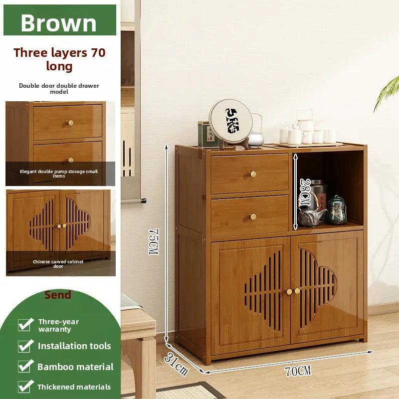 Tea Cabinet Locker Living Room Tea Table Against