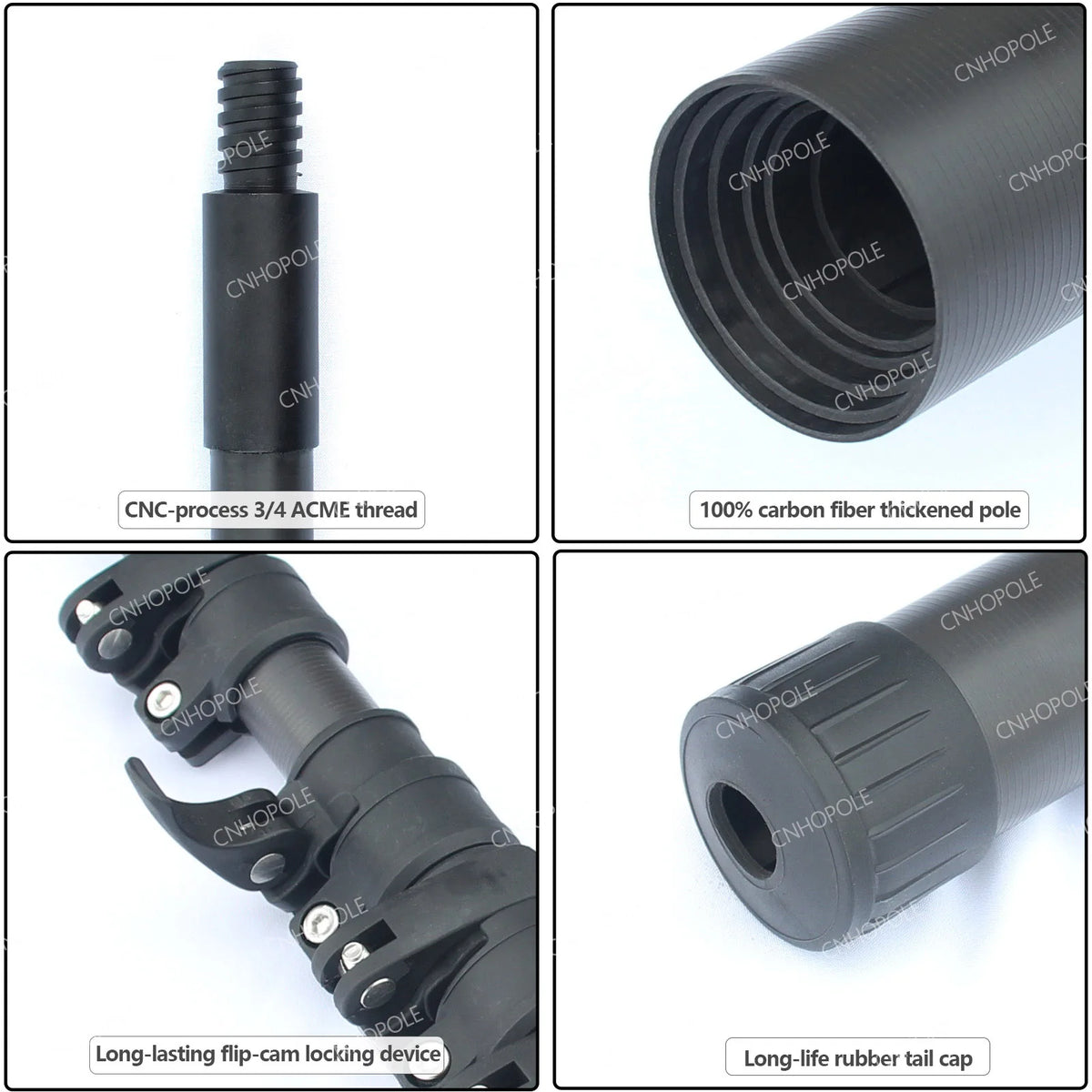 30/36/42ft Carbon Fiber Water Fed Pole Window Cleaning