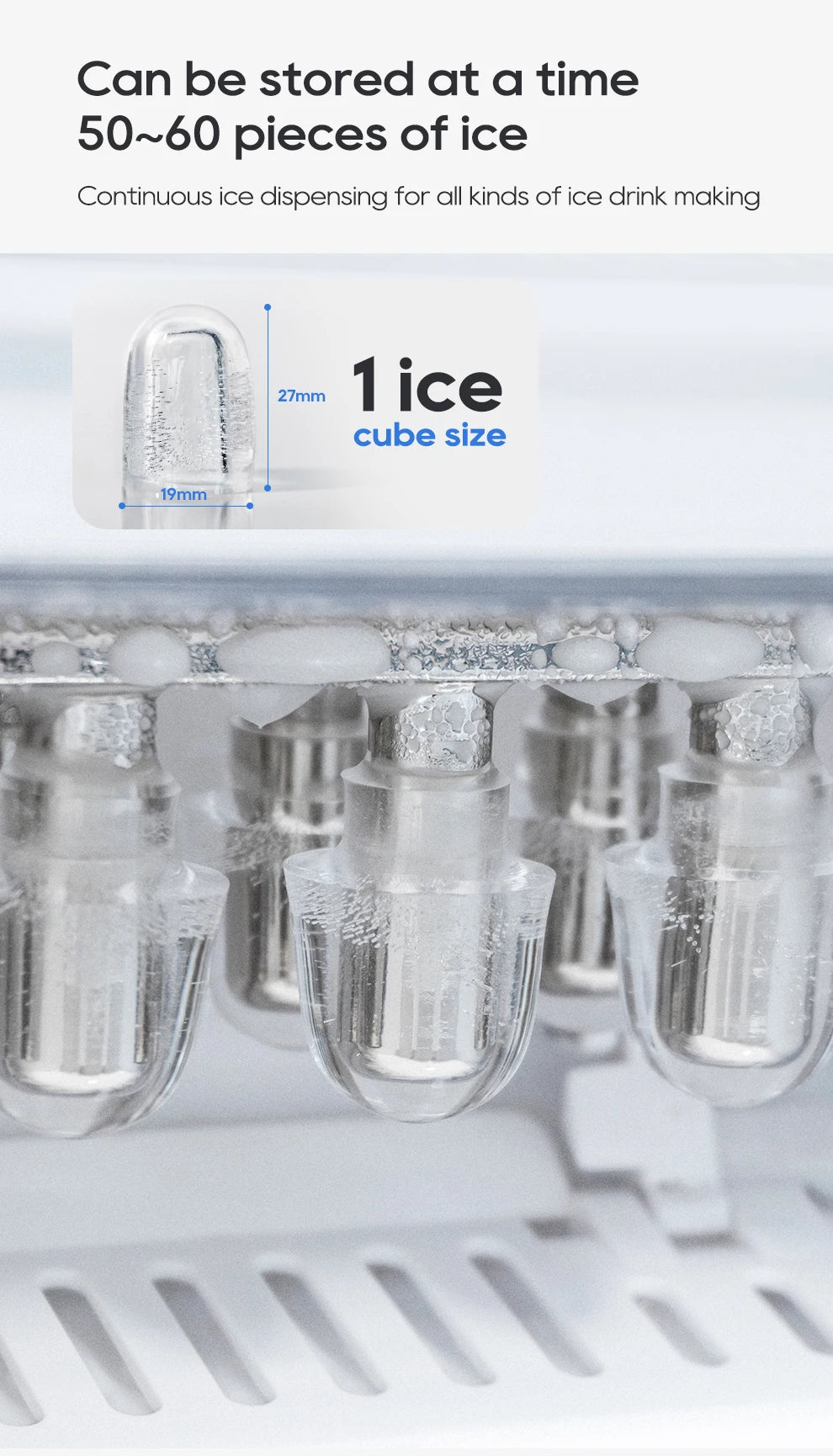 Hibrew Ice Maker Machine Automatic Ice Maker Self-Cleaning