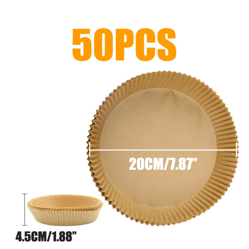 50/100pcs Air Fryer Disposable Paper Liner Airfryer Non-Stick