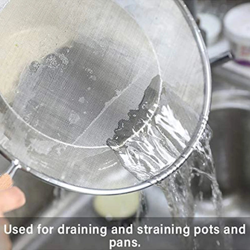 Stainless Splatter Screen Mesh Pot Cover Silver Oil