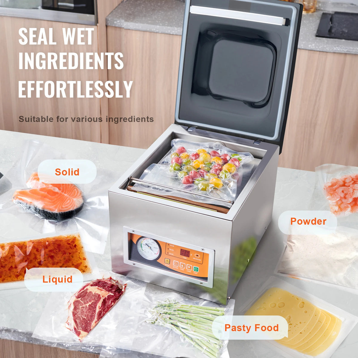 Succebuy Dz-260s Chamber Vacuum Sealer 260w Vacuum Packing