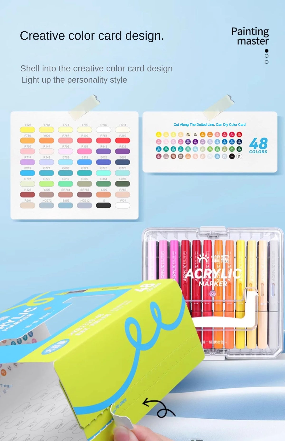 84/12 Colors Direct-Liquid Acrylic Marker Pen Waterproof Pen