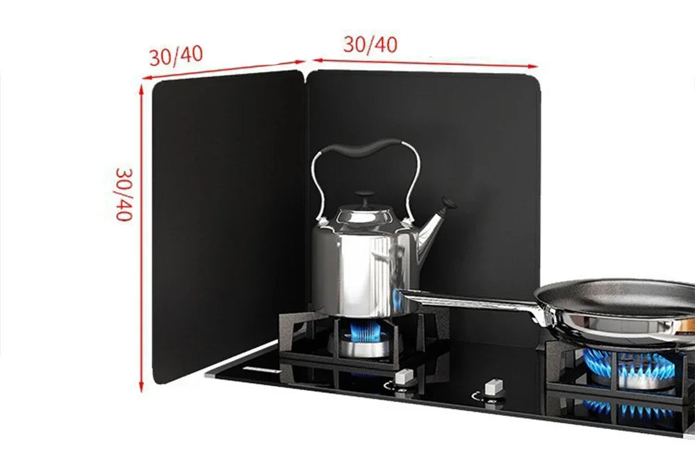 Sided Grease Splatter Guard Stove Frying Pan Foldable