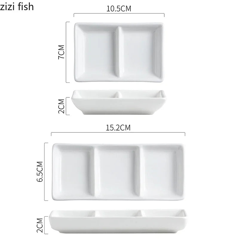 White Ceramic Seasoning Dish Sushi Dish Soy Sauce