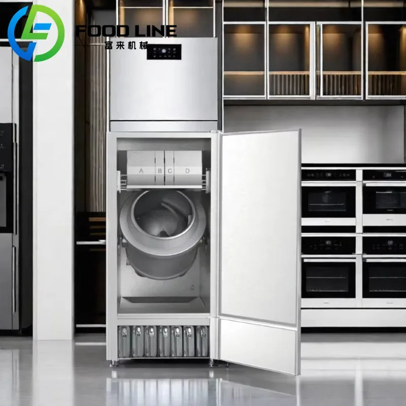 Restaurant Cooking Smart Robot Chef Automatic Cleaning Cooker