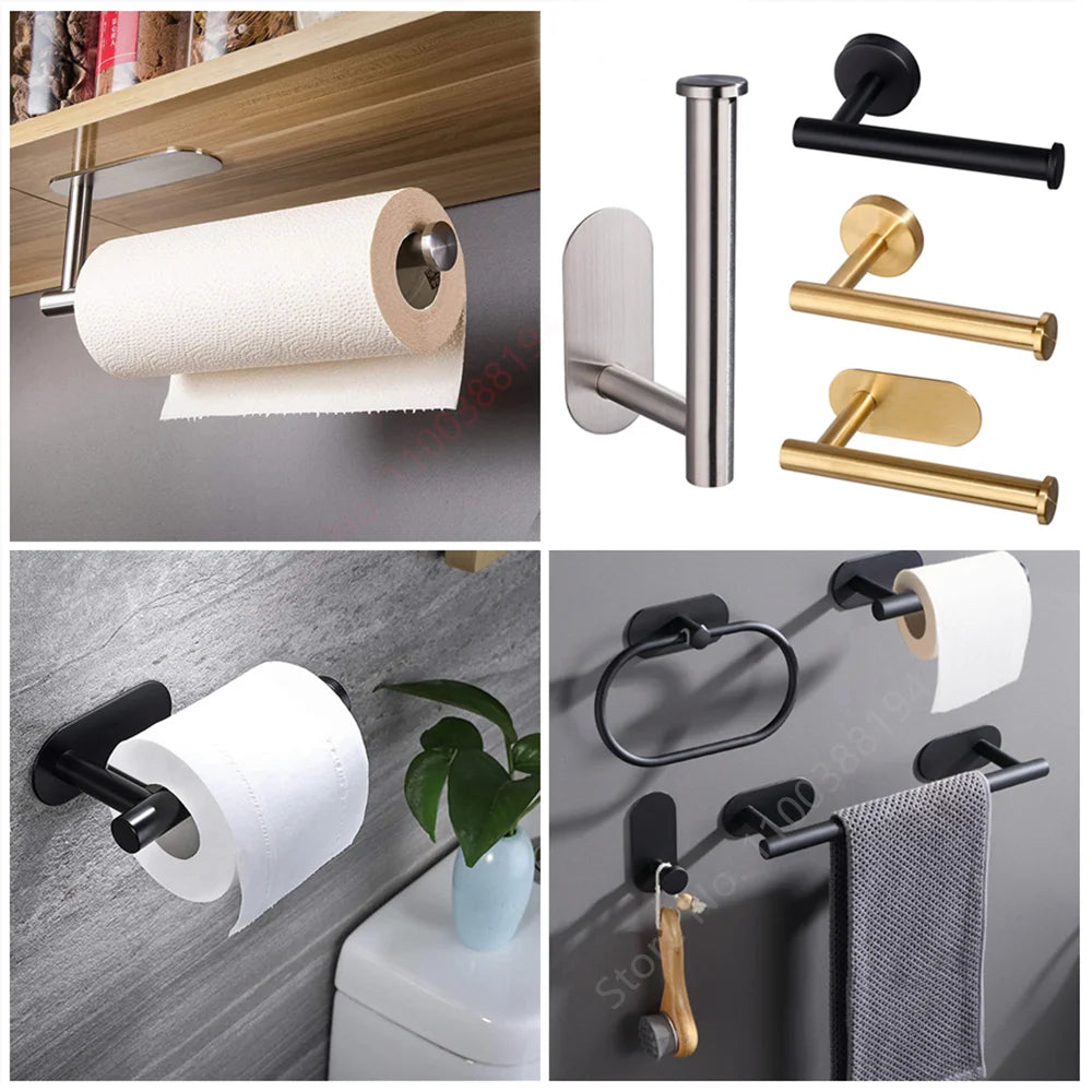 Hanging Paper Roll Towel Holder Bathroom Toilet Storage