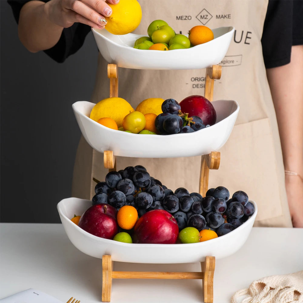 Layer Fruit Plate Living Room Plastic Snack Dish