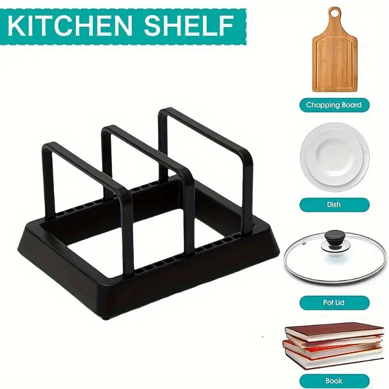 3-In-1 Organizer Rack Space-Saving Drying Storage Tray Pots